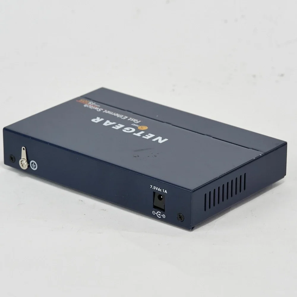 NETGEAR FS105 5 Port Fast Ethernet Network Switch with Power Adapter